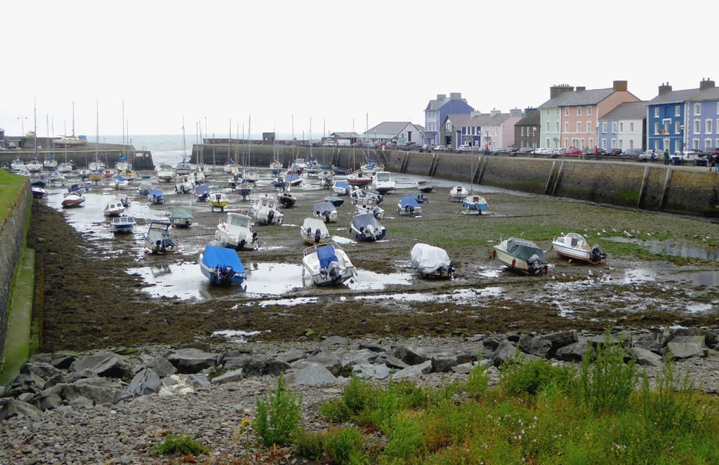 The Georgian harbour and painted houses at Aberaeron