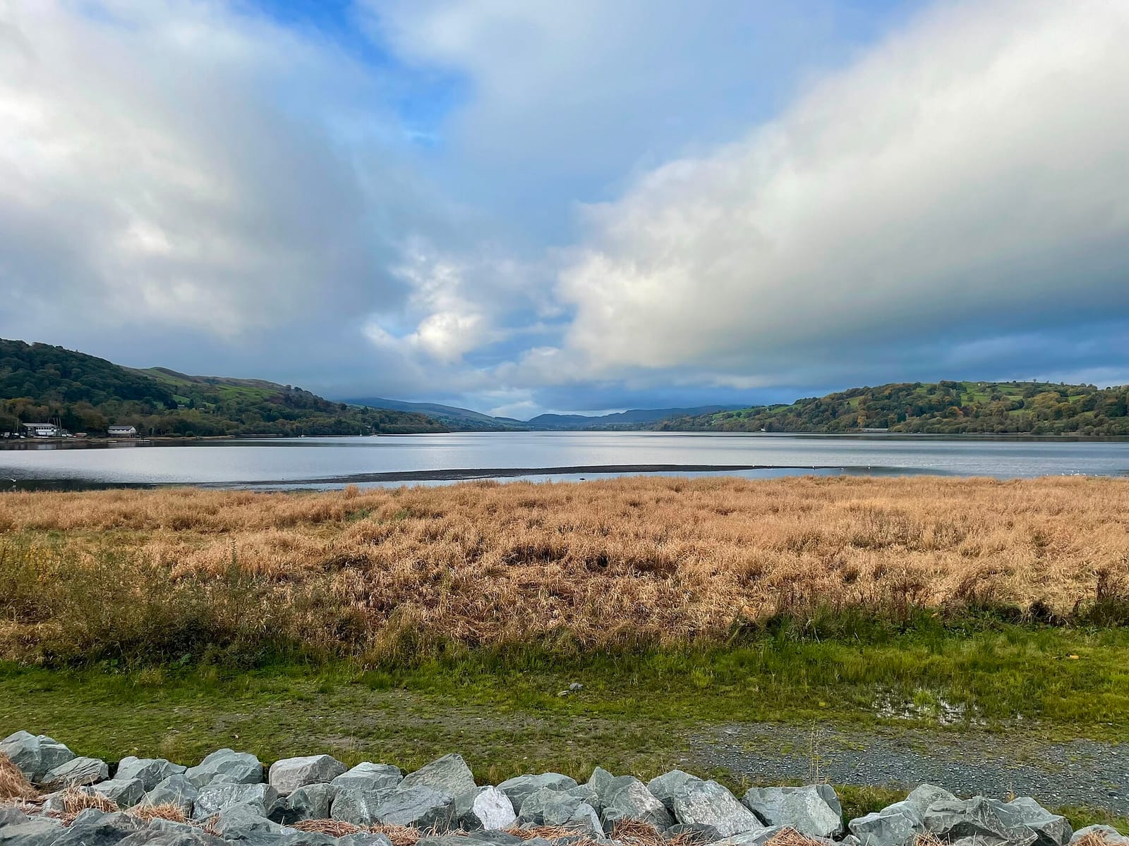 Llyn Tegid, the largest natural lake in Wales, at Bala