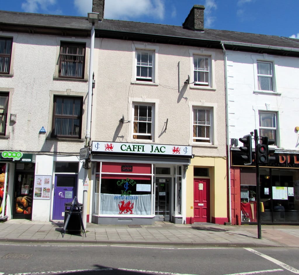 The town centre of Lampeter in the Teifi valley