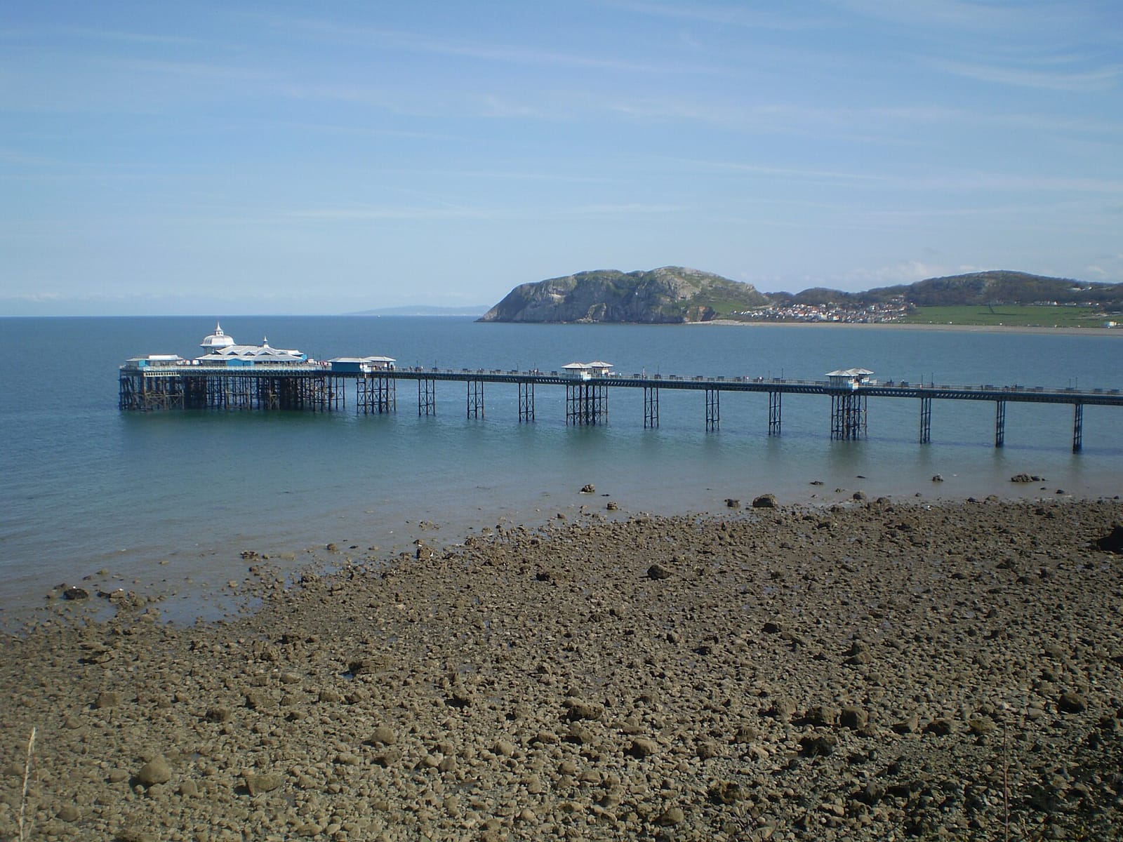 Llandudno pier and the bay seen from the slopes of the Great Orme