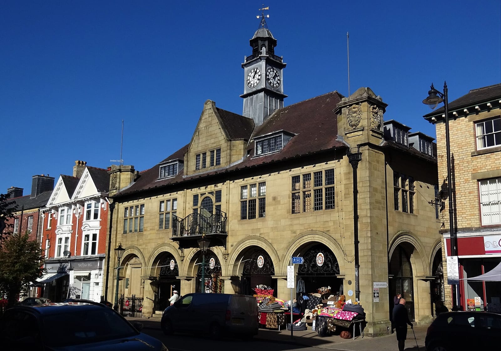 The 16th-century half-timbered market hall at Llanidloes