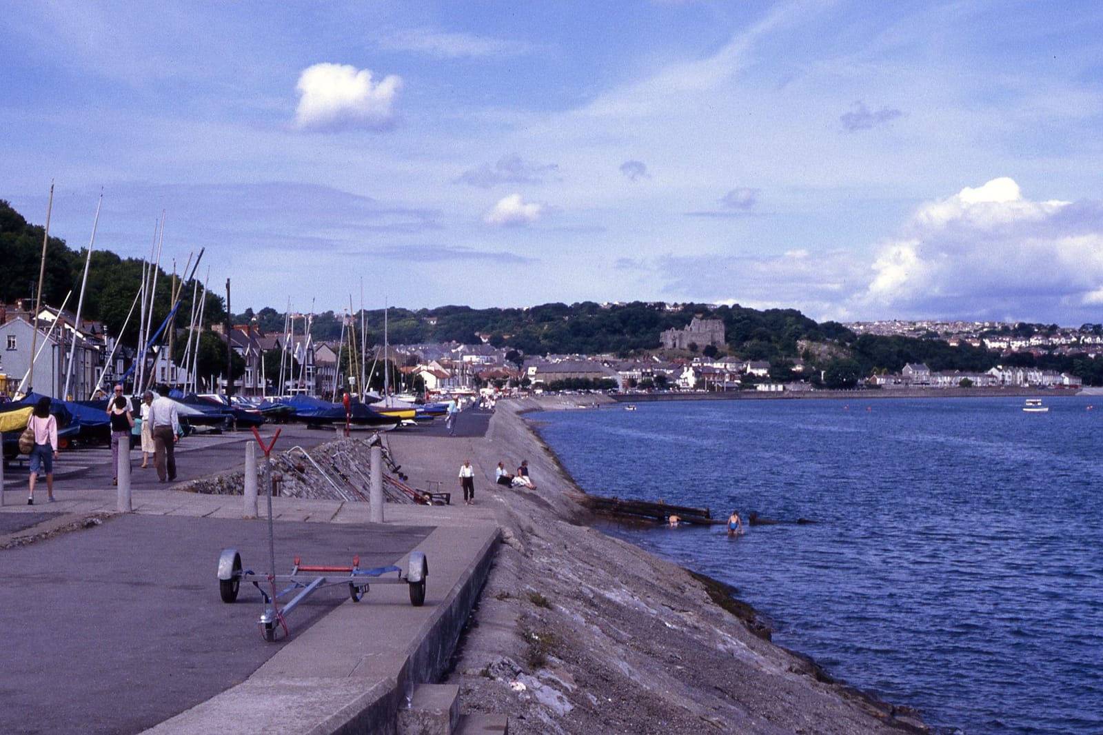 The seafront at Oystermouth and Mumbles on Swansea Bay
