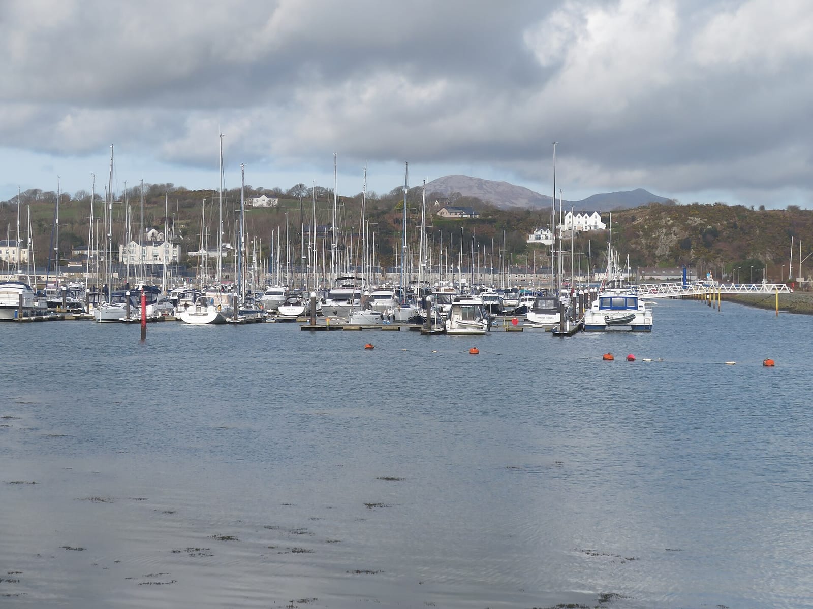 The harbour and marina at Pwllheli on the Llyn Peninsula