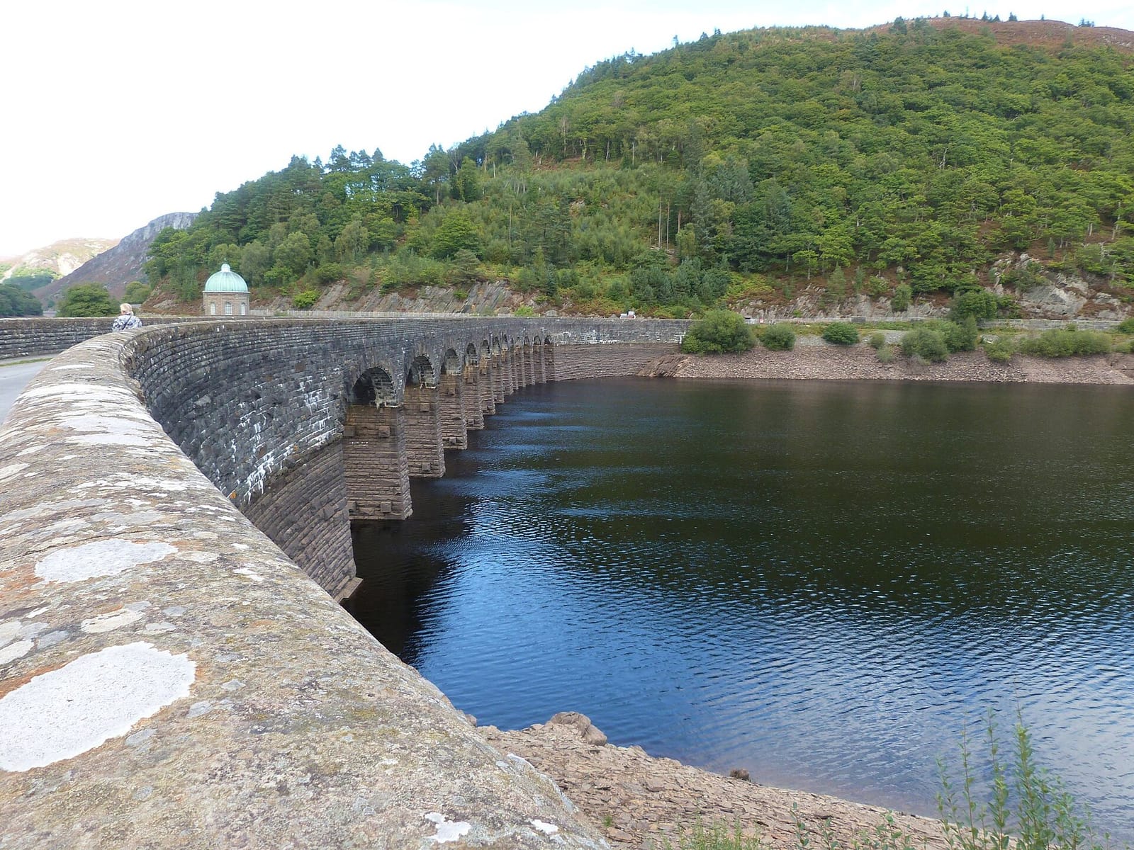 A dam and reservoir in the Elan Valley near Rhayader
