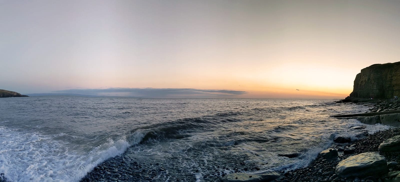 Sunset over Dunraven Bay at Southerndown on the Glamorgan Heritage Coast