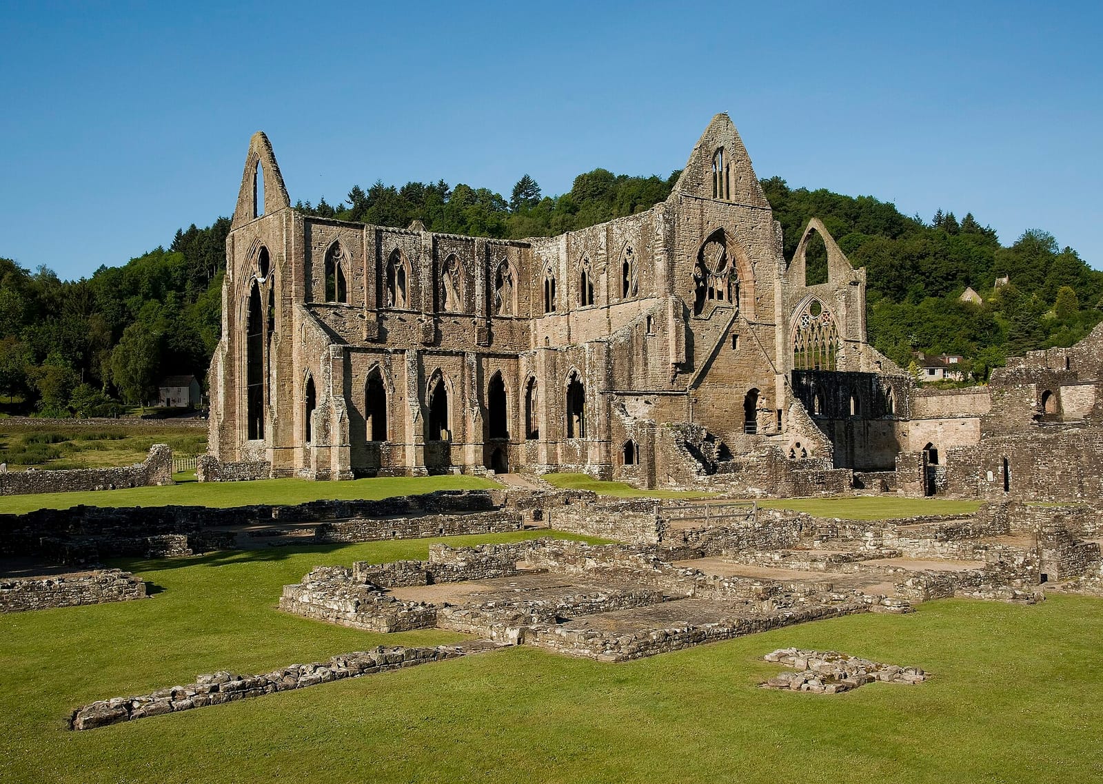 The ruins of Tintern Abbey in the Wye Valley