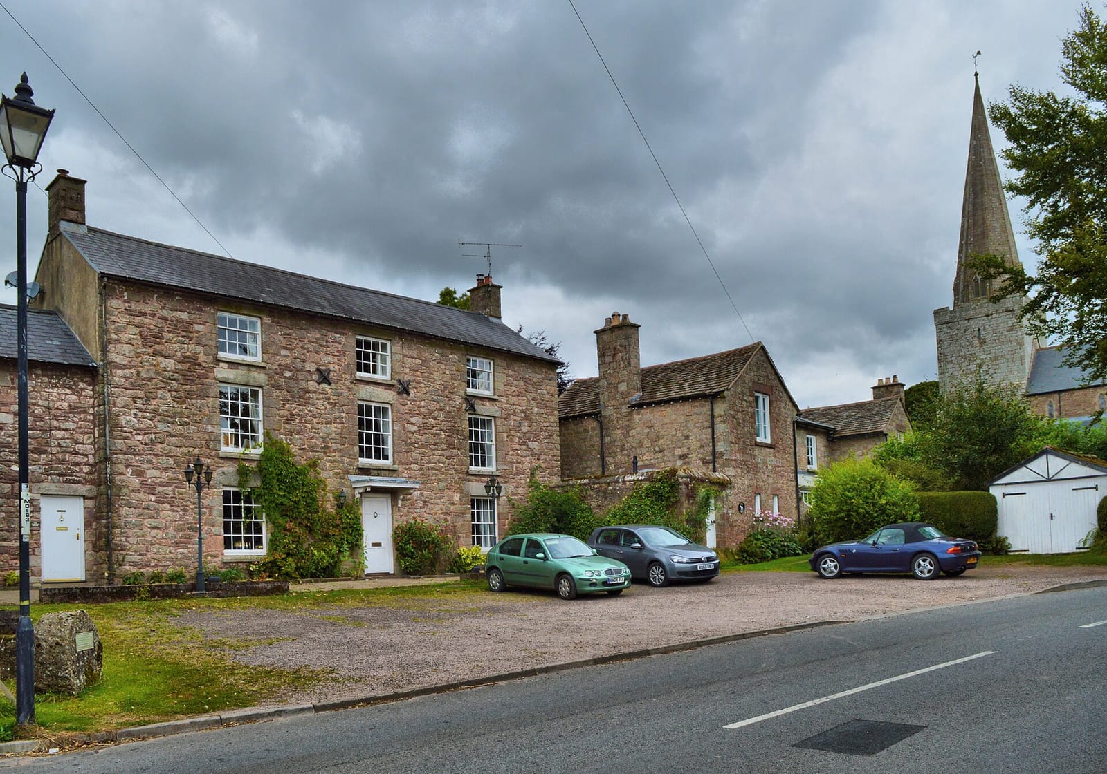 The village green and church at Trellech